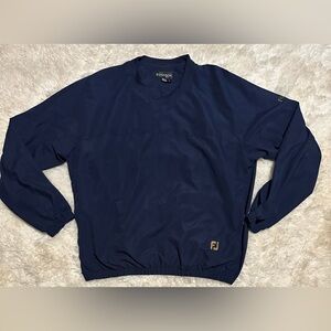Footjoy Men's Size XL Navy/Gold Golf Pullover/Windbreaker